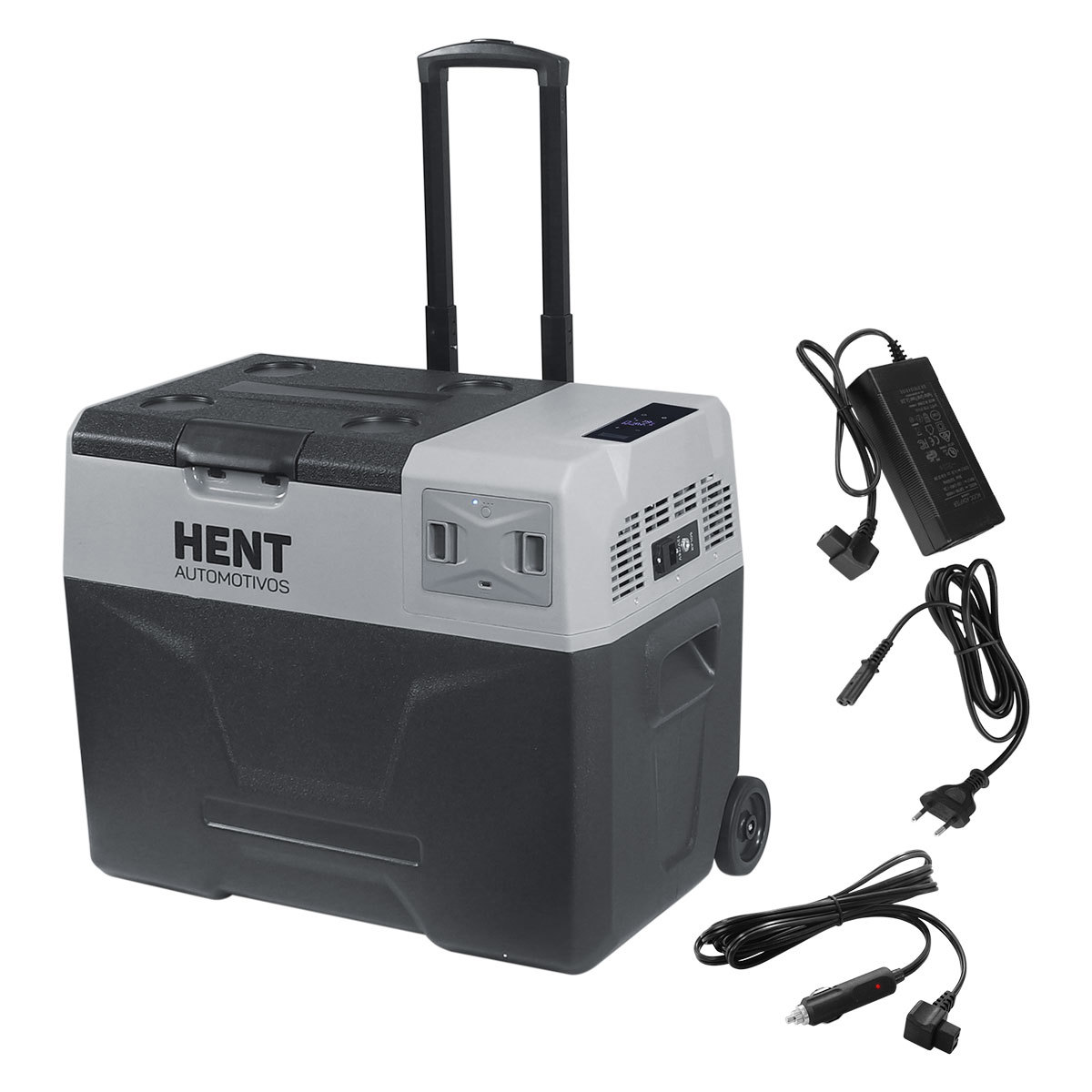 Geladeira 40l Portátil C/ Bateria Auxiliar E Rodas Camping