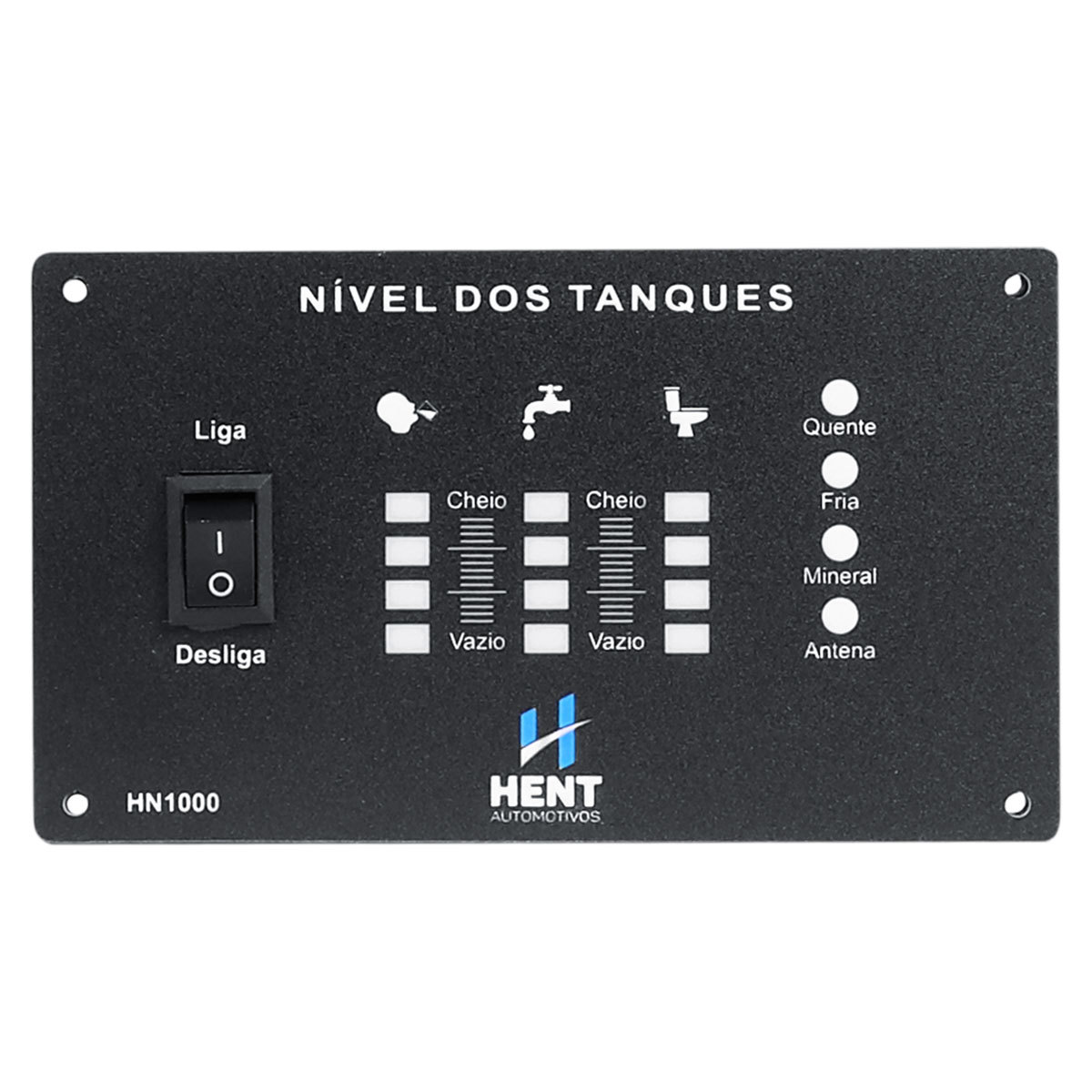 Painel Medidor Nível De Água 3 Tanques Motorhome Sensor