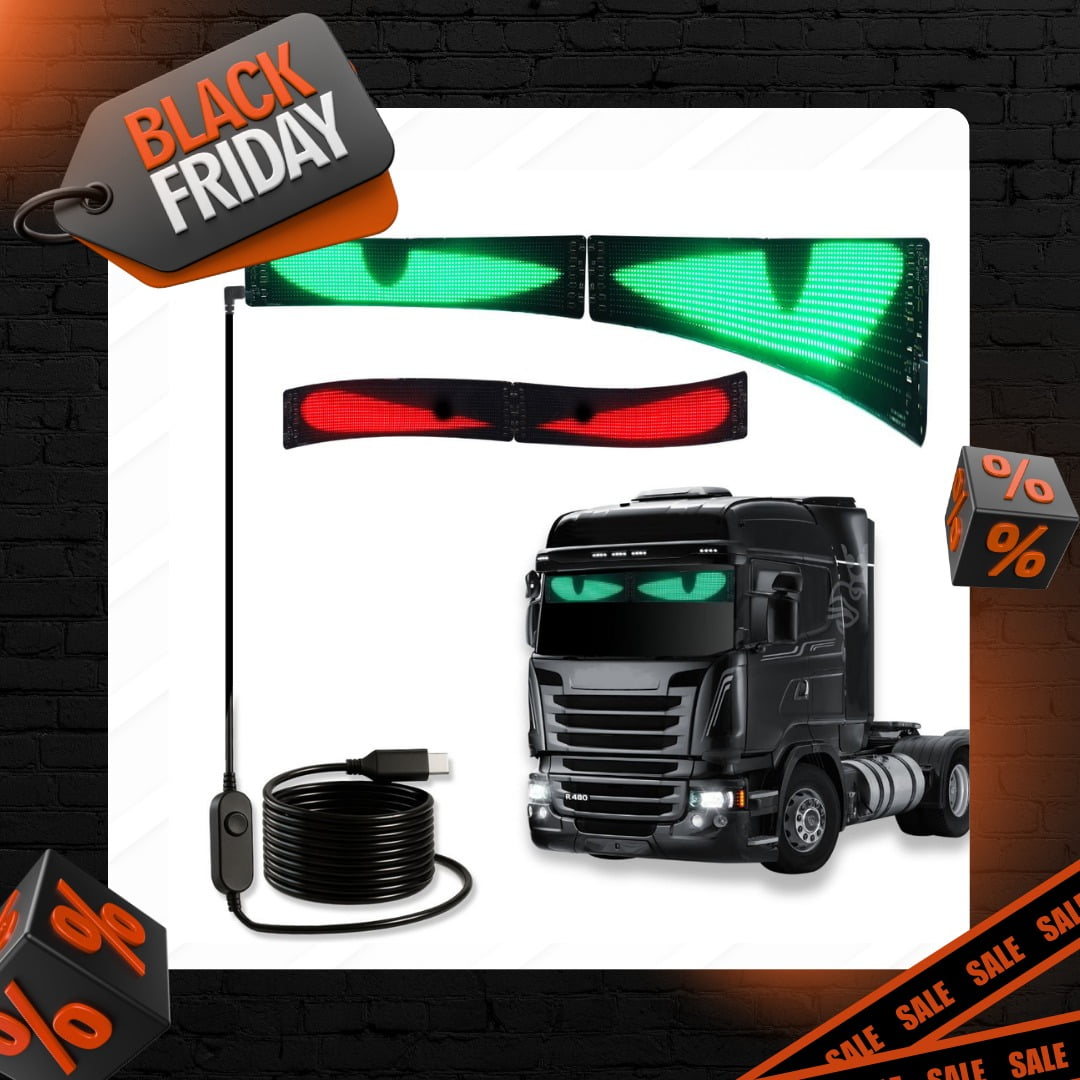 Par Olho Led Caminhão Flexivel Olho 90 X 20 Carro