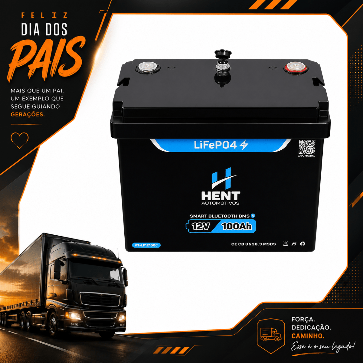 Bateria Lifepo4 12v 100ah Lítio E Bluetooth 1,2kwh