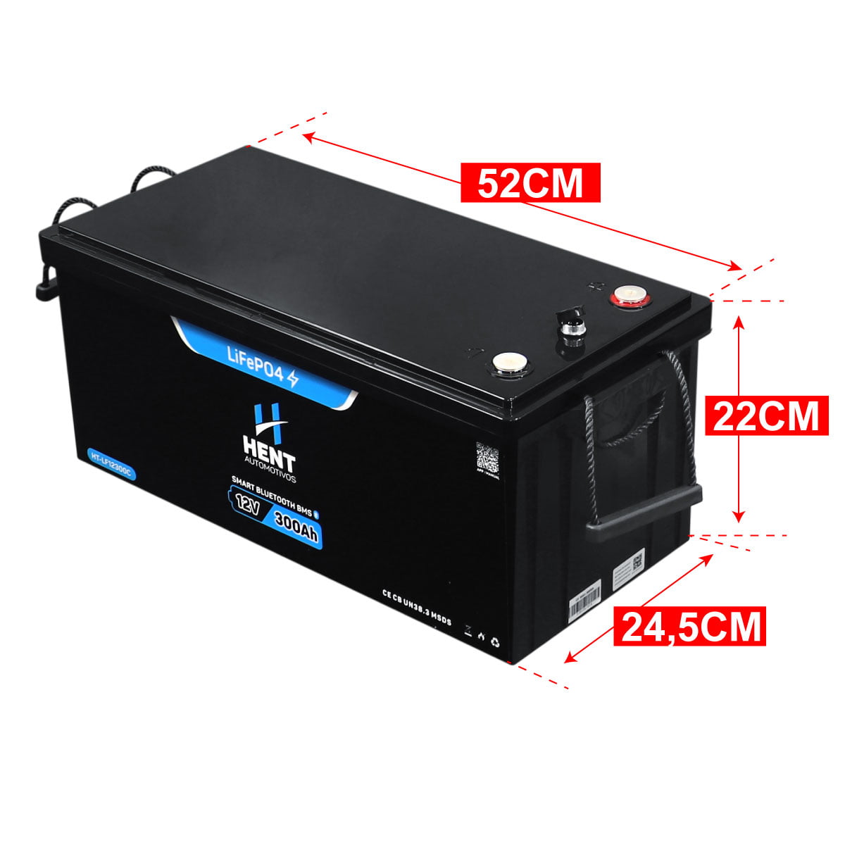 Bateria Lifepo4 12v 300ah Lítio E Bluetooth 3,8 Kwh é na Trucão
