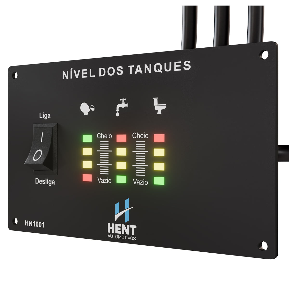 Indicador Medidor Sensor De Nível Caixa D Água 3 Tanque