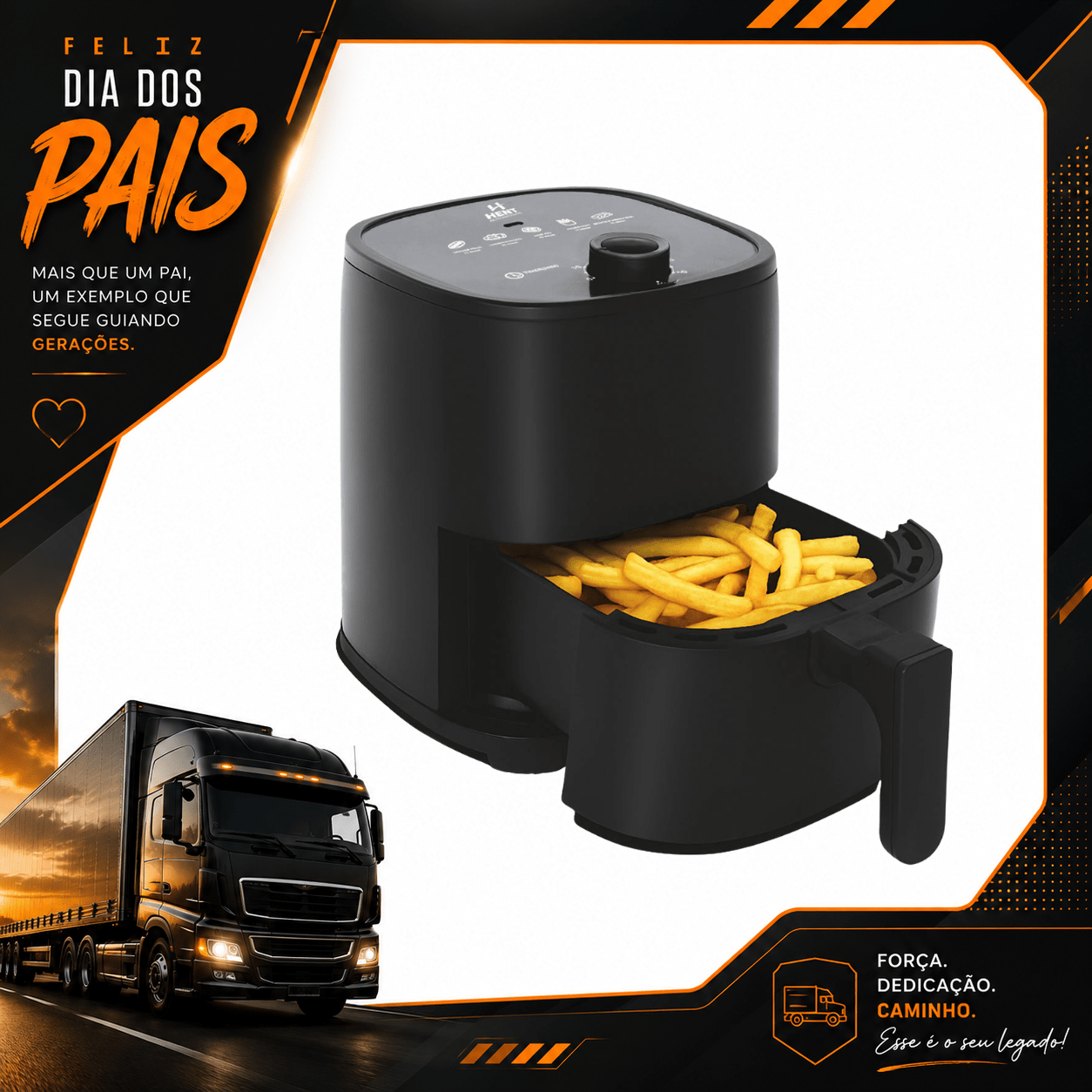 Air Fryer 12v 3l Portátil Motorhome Caminhão