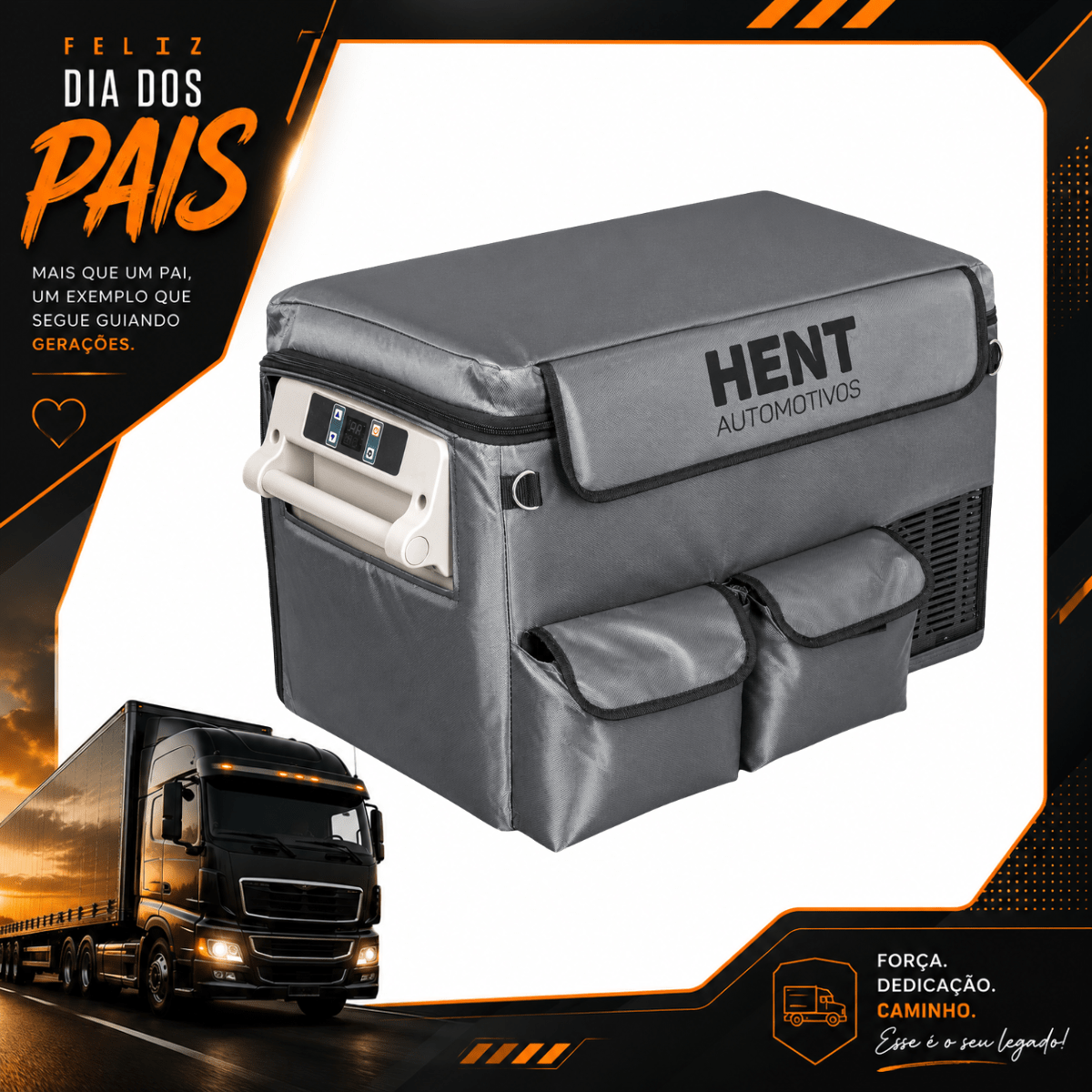 Capa de geladeira portátil térmica e impermeável 32L - hent automotivos