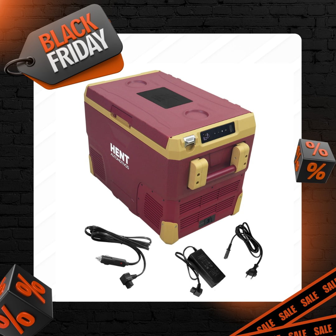 Geladeira Portátil 42 Litros Vermelha Quadrivolt para Carro, Caminhão, Van e Casa - Hent Automotivos.
