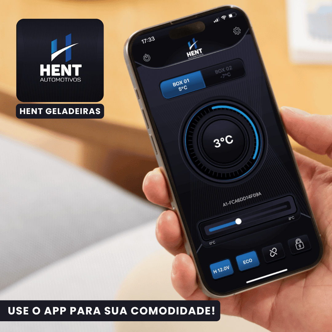 Geladeira Portátil HenT 42 Litros Quadrivolt 12v 24v 127v 220v é