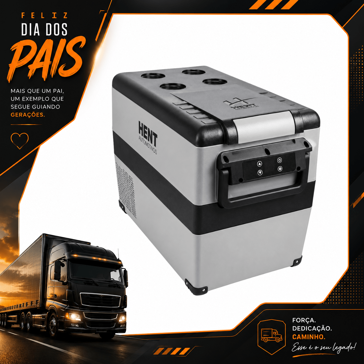 Geladeira Portátil HenT 42 Litros Quadrivolt 12v 24v 127v 220v