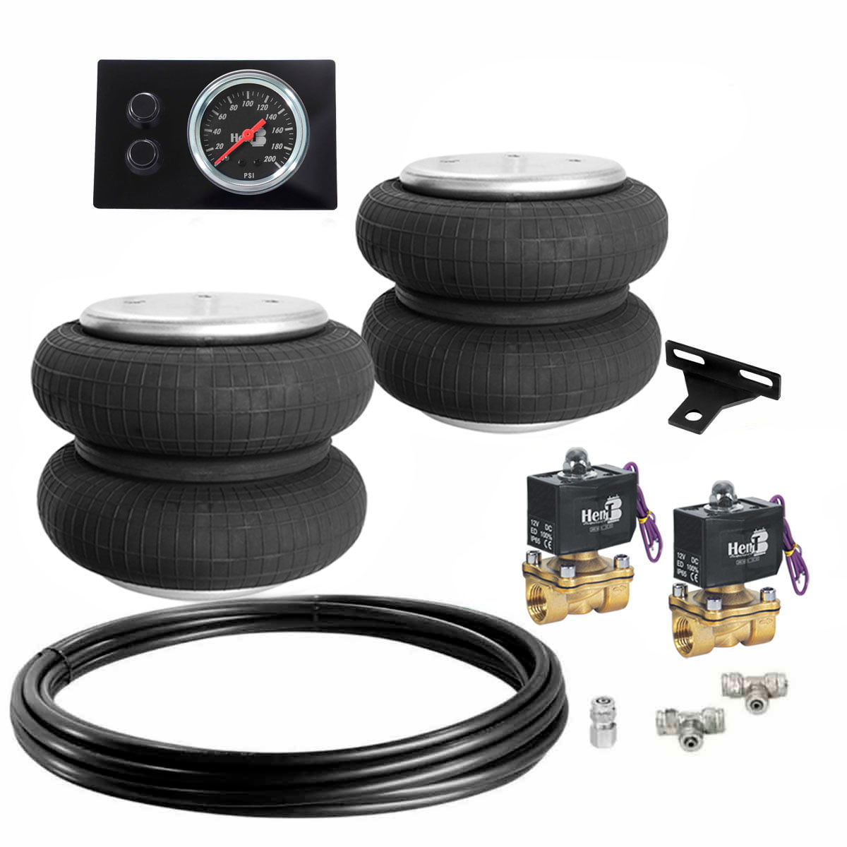 Kit Suspensão A Ar Caminhão Dianteira - Universal 1/2" 12MM - Sem Suporte / Sem Controle