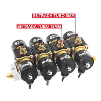 BLOCO DE 8 VALVULAS 1/2"  SUSPENSAO A AR E CONEXÕES - Hent automotivos 