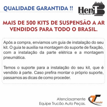 Kit Suspensão A Ar 1/2" - Para micro ônibus