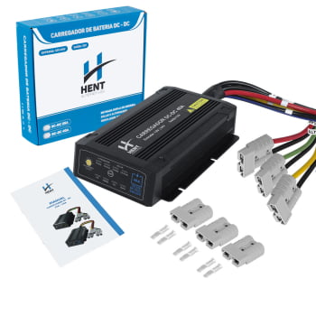 Kit bateria lifepo4 12v 200A S/ display carregador dc-dc 40A