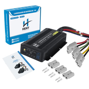 Kit bateria lifepo4 12v 100A c/ display carregador dc-dc 25A