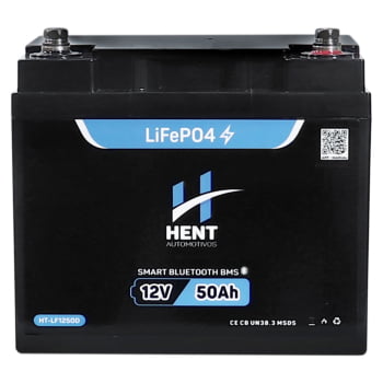 BATERIA LIFEPO4 LÍTIO E BLUETOOTH 12v 50AH 640WH