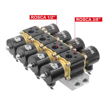 Bloco Suspensao Ar 8 Valvulas 1/2 12v - Hent automotivos 