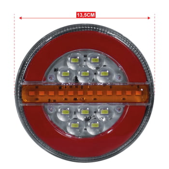 Sinaleira Traseira Led Sequencial Carreta, Reboque, Caminhão