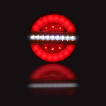 Sinaleira Traseira Led Sequencial Carreta, Reboque, Caminhão Vermelho