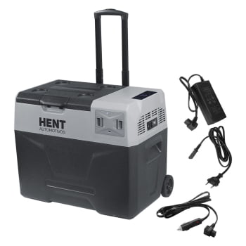 Geladeira 40l Portátil C/ Bateria Auxiliar E Rodas Camping