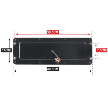LANTERNA LED REBOQUE YYY SEQUENCIAL BLACK 41 X 9 - R7 24V