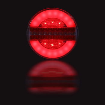 Sinaleira Traseira Led Sequencial Carreta, Reboque, Caminhão Vermelho