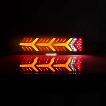 LANTERNA LED REBOQUE SEQUENCIAL YYY BLACK 46 X 9 - R8 24V