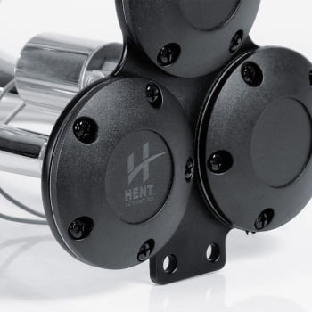 Buzina Eletropneumática 3 Cornetas Cromada – Bivolt 12/24V