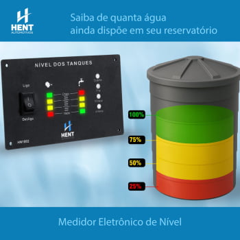 Medidor Nível Agua 2 Tanques + 4 Sinal Motorhome Sensor