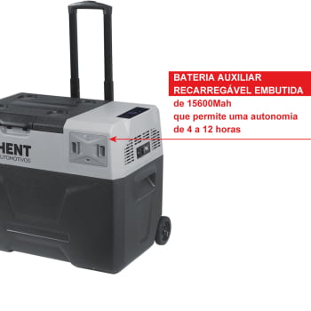Geladeira 40l Portátil C/ Bateria Auxiliar E Rodas Camping