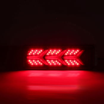 LANTERNA LED REBOQUE YYY SEQUENCIAL BLACK 41 X 9 - R7 24V