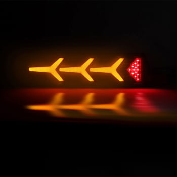 LANTERNA LED REBOQUE SEQUENCIAL YYY BLACK 46 X 9 - R8 24V