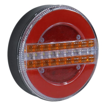 Sinaleira Traseira Led Sequencial Carreta, Reboque, Caminhão Vermelho