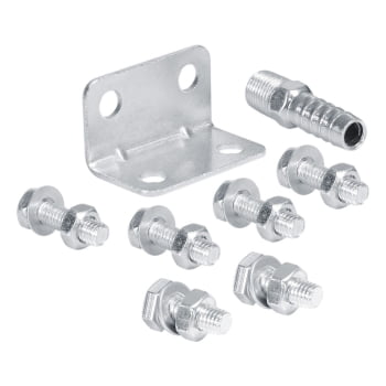 BUZINA 3 CORNETAS C/ COMPRESSOR 12V C/ SUPORTE - METAL CROMADA
