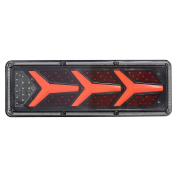 LANTERNA LED REBOQUE YYY SEQUENCIAL BLACK 41 X 9 - R7 24V