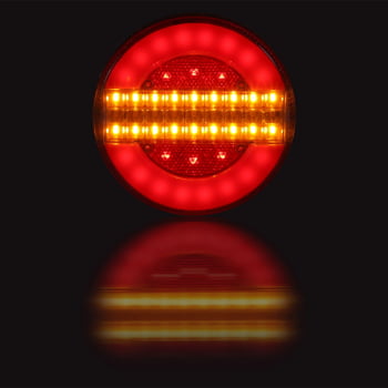 Sinaleira Traseira Led Sequencial Carreta, Reboque, Caminhão Vermelho