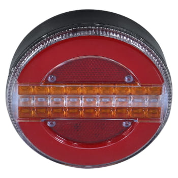 Sinaleira Traseira Led Sequencial Carreta, Reboque, Caminhão Vermelho