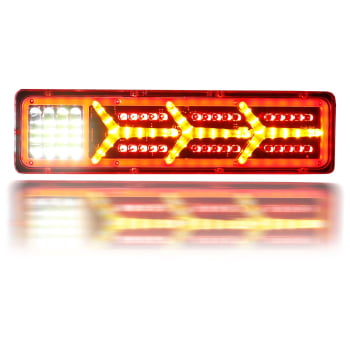 Par Lanterna Sequencial Traseira Led Reboque, Caminhão Direito Vermelho