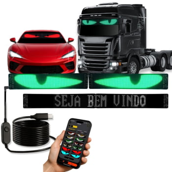 Par Olho Led Caminhão Flexivel Olho 90 X 20 Carro