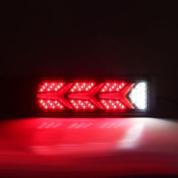 LANTERNA LED REBOQUE YYY SEQUENCIAL BLACK 41 X 9 - R7 24V