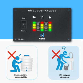 Indicador Medidor Sensor De Nível Caixa D Água 3 Tanque