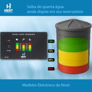 Indicador Medidor Sensor De Nível Caixa D Água 3 Tanque