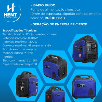Gerador Automotivo De Energia Portatil 12v Caminhão 1100w