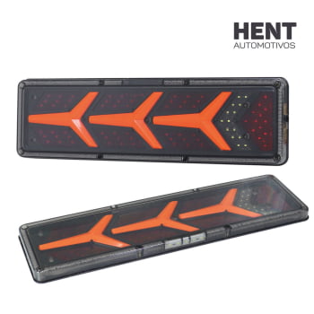 LANTERNA LED REBOQUE SEQUENCIAL YYY BLACK 46 X 9 - R8 24V