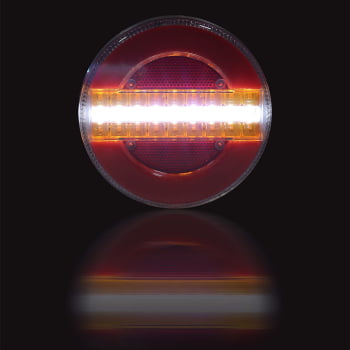 Sinaleira Traseira Led Sequencial Carreta, Reboque, Caminhão Vermelho