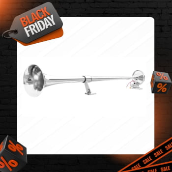 Buzina Marítima 1 Metro 12/ 24v Caminhão Barco 100cm