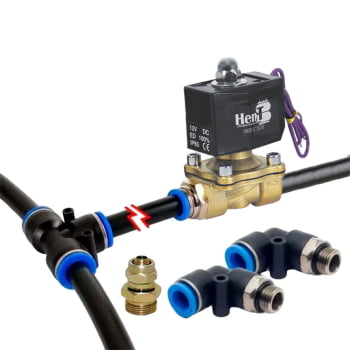 Kit Válvula 1/2 E Tubo 12mm Adaptação Para Buzina Marítima