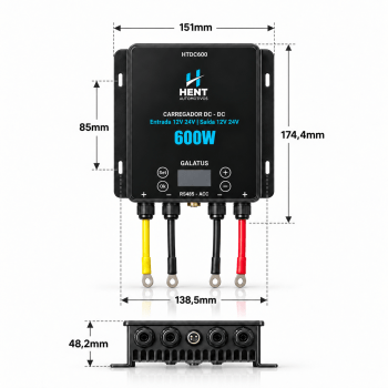 Carregador Bateria Dcdc 600w Carga Reversa 12/24v 40a Barco