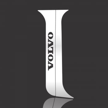 Aplique De Inox Coluna Porta Volvo Fm-Nh-Fh 2014 - Acessório 100% Inox