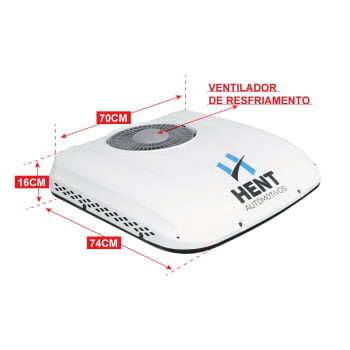 Ar Condicionado de Teto 12V Inverter 3/4 – Ideal p/ Caminhão 3/4