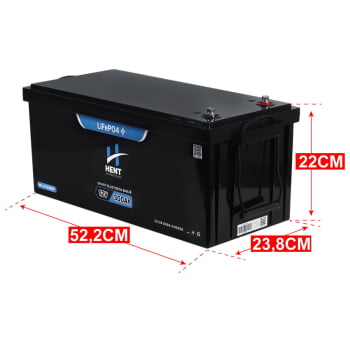 BATERIA LIFEPO4 LÍTIO E BLUETOOTH 12v 300AH 1,2 KWH