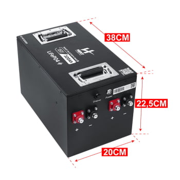 BATERIA LIFEPO4 LÍTIO E BLUETOOTH 12v 320AH 4,0 KWH