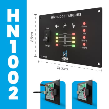 Medidor Nível Agua 2 Tanques + 4 Sinal Motorhome Sensor